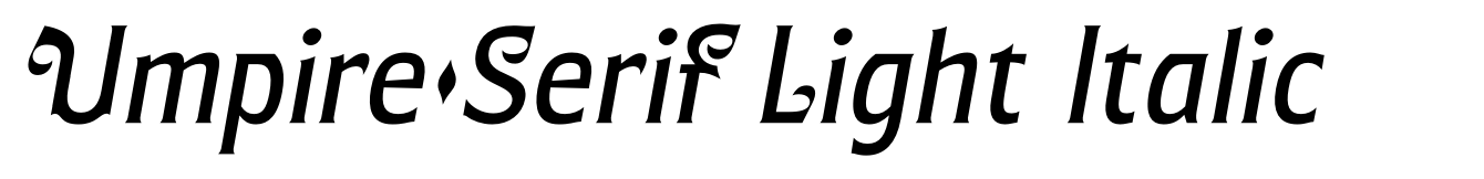 Umpire Serif Light Italic